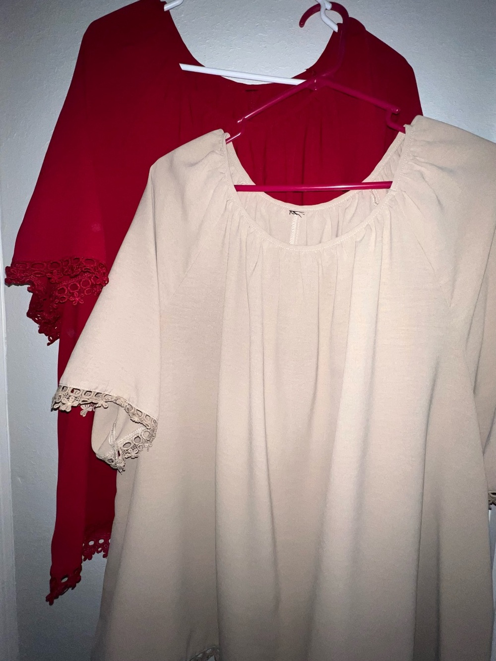 Red & Tan blouses 2X